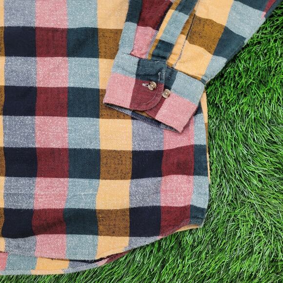 Vintage 80s LEE Checkered Button Shirt Large 24x29 Baggy - Picture 2 of 9